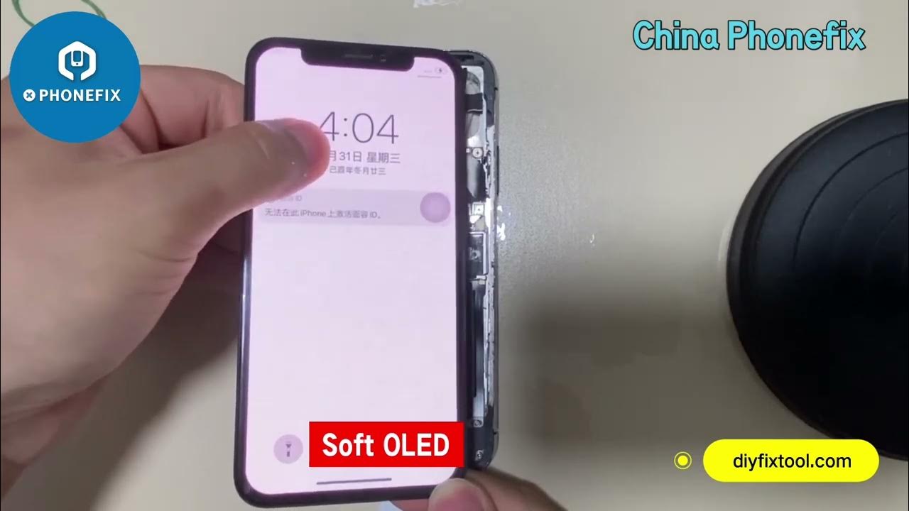 High-quality soft OLED aftermarket screen on iPhone showing flush fitment and clean installation